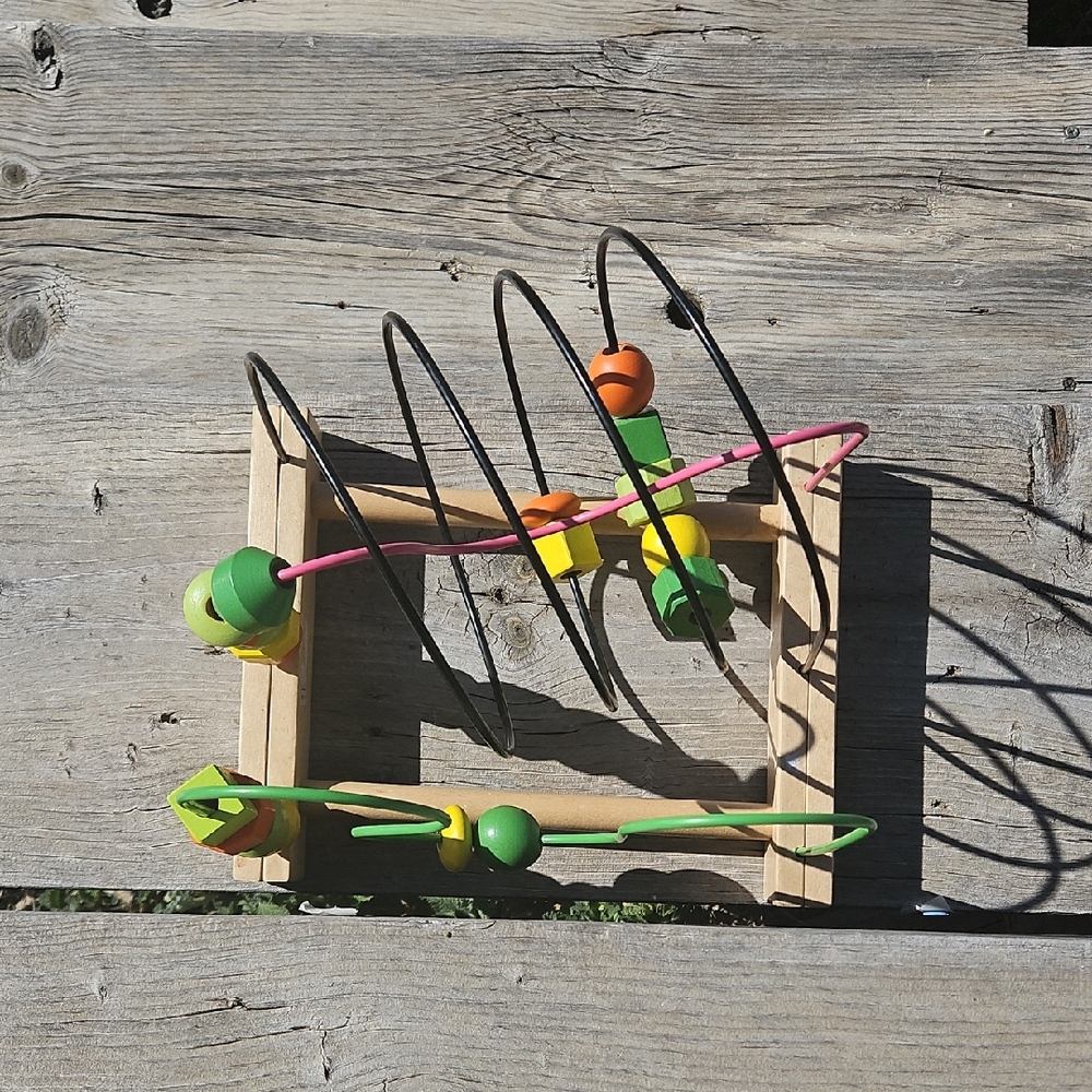 Colorful Wooden Bead Maze Toy